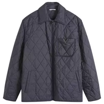 Фирменная стеганая рубашка Valentino, синий