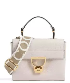 Фирменная сумка через плечо Arletti из зерненой кожи. Coccinelle, белый