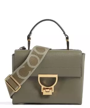 Фирменная сумка через плечо Arletti из зерненой кожи. Coccinelle, зеленый