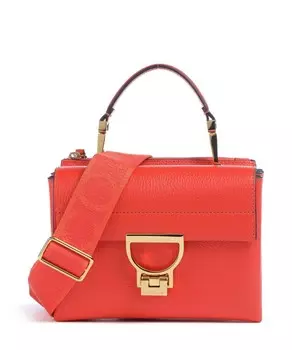 Фирменная сумка через плечо Arletti из зерненой кожи. Coccinelle, красный