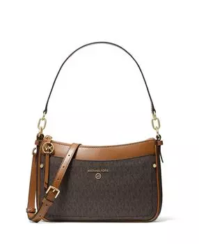 Сумка Michael Kors Signature Jet Set Charm Top Zip Pochette, коричневый