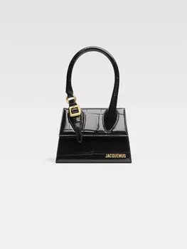 Фирменная сумка с пряжкой JACQUEMUS The medium Chiquito with buckle, черный