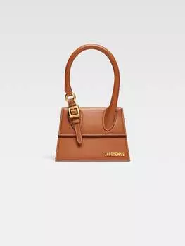 Фирменная сумка с пряжкой JACQUEMUS The medium Chiquito with buckle, светло-коричневый