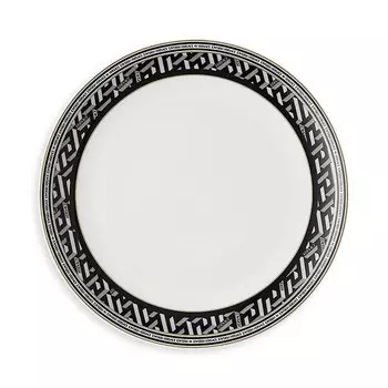 Фирменная тарелка для салата Versace La Greca, черный