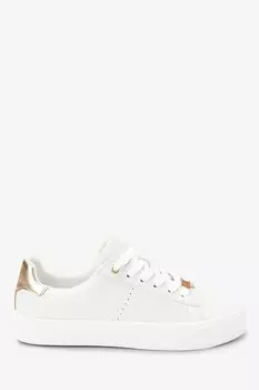 Фирменные кожаные кроссовки на толстой подошве Next, белый