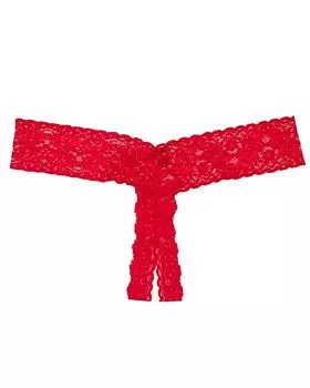Фирменные кружевные трусики-танга After Midnight с открытой вставкой и заниженной талией Hanky Panky