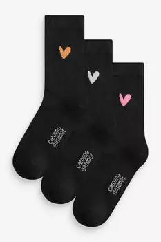 Фирменные носки с сердечками Caroline Gardner, синий