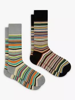 Фирменные носки в полоску Paul Smith, разноцветный