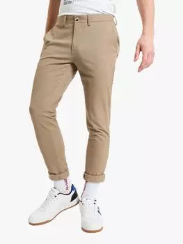 Фирменные облегающие хлопчатобумажные брюки-чинос Ben Sherman, цвет Stone
