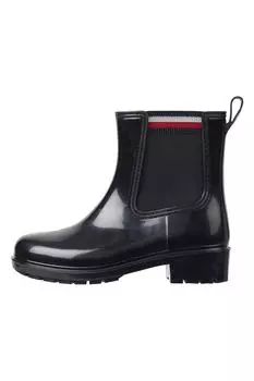 Фирменные резиновые сапоги Tommy Hilfiger, черный