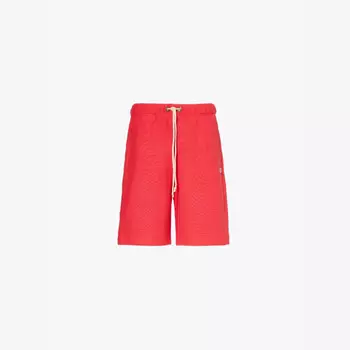 Фирменные шорты из хлопкового трикотажа с завязками на талии Champion, красный