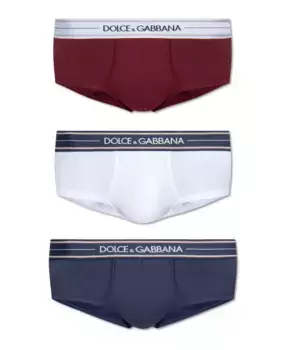 Фирменные трусы упаковка из трех штук Dolce & Gabbana, мультиколор
