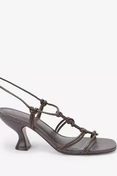Фирменные туфли на округлом каблуке с ремешками Super Strappy Next, коричневый