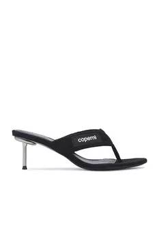 Фирменные вьющиеся сандалии Coperni, черный