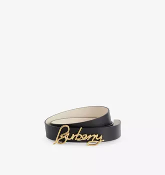 Фирменный двусторонний кожаный ремень Burberry, мультиколор