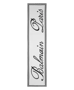 Фирменный двусторонний шарф Balmain, белый