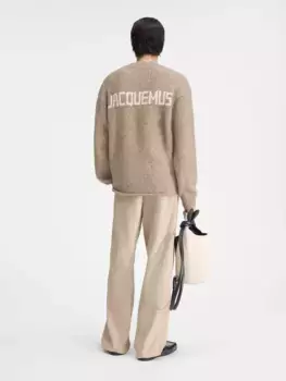 Фирменный джемпер Жакмюс Jacquemus, бежевый