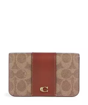 Фирменный кошелек essential из искусственной кожи, яловой кожи Coach, коричневый