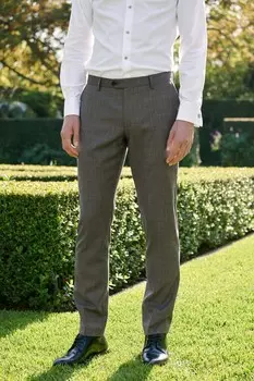Фирменный костюм Cerruti Sharkskin из 100% шерсти: брюки Next, серый