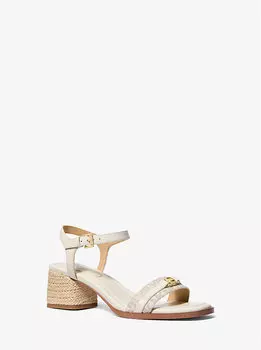 Фирменный логотип Мэнди и кожаные сандалии Michael Kors, мультиколор
