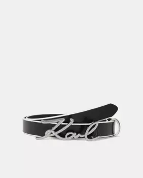 Фирменный ремень Карла Лагерфельда h2,5 Karl Lagerfeld, черный