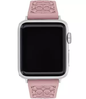 Фирменный розовый ремешок COACH 38/40 мм для Apple Watch, розовый