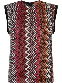 Фирменный зигзагообразный топ Missoni, красный
