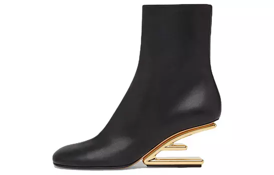 First Ankle Boots женские черные Fendi