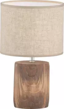 FISCHER & HONSEL Настольная лампа "Малик", 1 лампочка, лампочка E14 | без лампочек 20 см, Высота: 20 см, цвет holzfarben