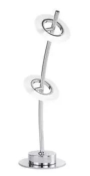 Fischer & Honsel Светодиодная настольная лампа из бамбука в хроме и белом цвете 2x4 Вт 920 лм Fischer & Honsel Leuchten, серебро