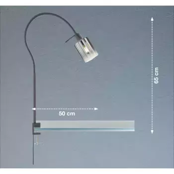 FISCHER & HONSEL Зажимной светильник «Iska», 1 лампочка, лампочка E14 | без лампочек, цвет sand schwarz