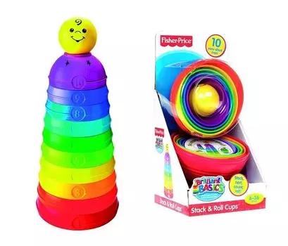 Fisher Price, круглые штабелируемые чашки.