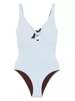 Fisico купальник с перекрученной деталью, синий