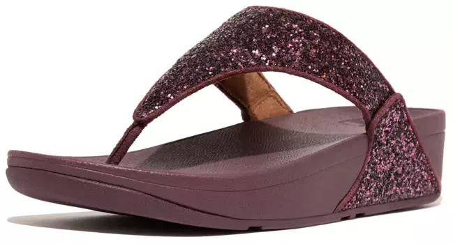 Fitflop Dianette "Lulu", летние туфли с блестящей повязкой, фиолетовый
