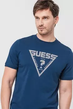 Фитнес-Футболка с логотипом Guess, синий