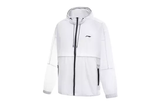Фитнес-серия солнцезащитная одежда для мужчин, белая Lining, белый