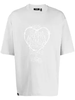 Five Cm футболка с графичным принтом, синий