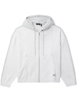 Five Cm худи на молнии с логотипом, серый