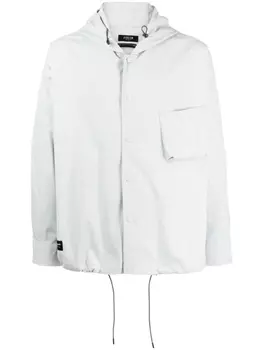 Five Cm куртка с капюшоном и нашивкой-логотипом, серый