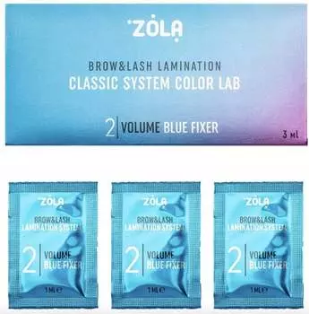 Фиксатор для ламинирования ресниц и бровей ZOLA Color Lab 02 Lifting Blue Gel 3 мл Project Lashes