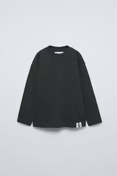 Фиксуемая футболка с этикетками ZARA, антрацитово-серый