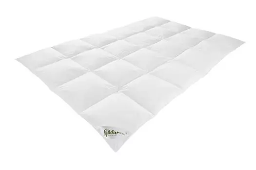 Fjdur Extra Warm органическое пуховое одеяло 240х220см "fjdur green Fortuna" 90% пух 100% органический хлопок Otto Keller