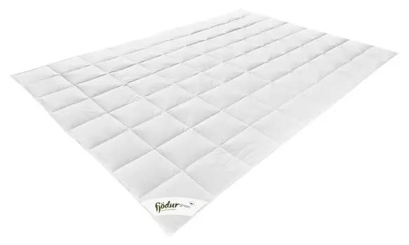 Fjdur летнее органическое пуховое одеяло 240х220см "fjdur green Fortuna" 90% пух 100% органический хлопок Otto Keller