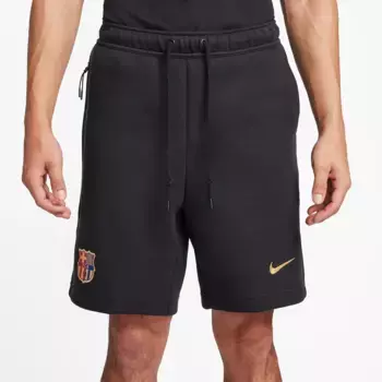 ФК Барселона мужские шорты 2024-2025 Tech Fleece Nike, чёрный