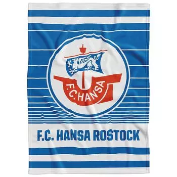 ФК Велюровое одеяло Hansa Rostock с логотипом Vertriebsarena