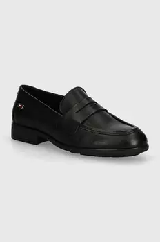 FLAG LEATHER CLASSIC LOAFER кожаные мокасины Tommy Hilfiger, черный