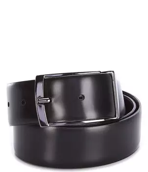 Флаг ООО. Мужской двусторонний кожаный ремень Dean Flag LTD., черный