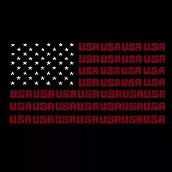 Флаг США — мужская футболка премиум-класса Word Art LA Pop Art, черный