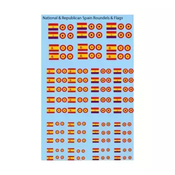 Флаги и медали времен Гражданской войны в Испании (1:285), Decals - WWII, Spain (Combat Miniatures)