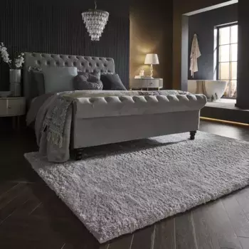 FLAIR RUGS Ковер Shaggy "Перо", прямоугольный 80х150 см, серый